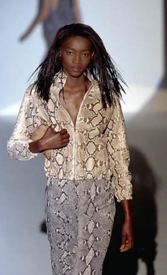 SS2000 Gucci Python Leather Zip-Up Light Jacket by Tom Ford xTewrrVx 1