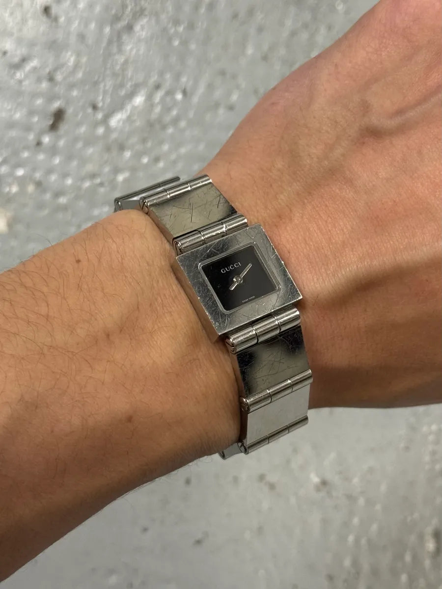 SS2000 Gucci Square Minimalist Stainless Steel Watch by Tom Ford QXBRPPg 0