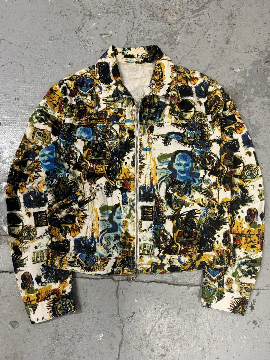 SS2000 Jean Paul Gaultier Basquiat Zip-up Coach Jacket BjWvYpI 0