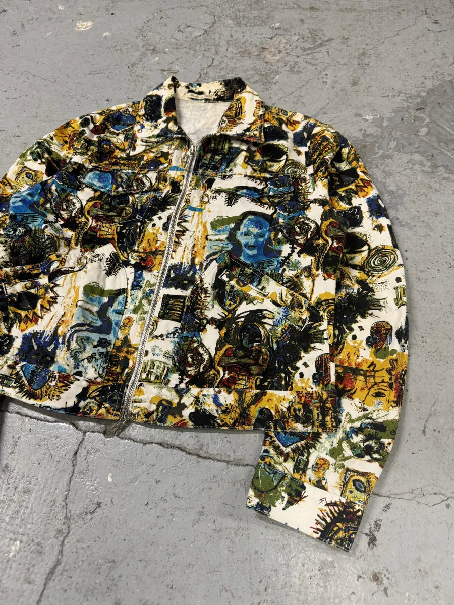 SS2000 Jean Paul Gaultier Basquiat Zip-up Coach Jacket BjWvYpI 8