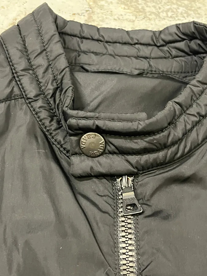 SS2000 Prada Biker Black Nylon Padded Jacket pjuieTG 6