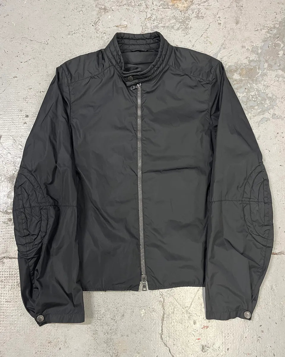 SS2000 Prada Biker Black Nylon Padded Jacket pjuieTG 0