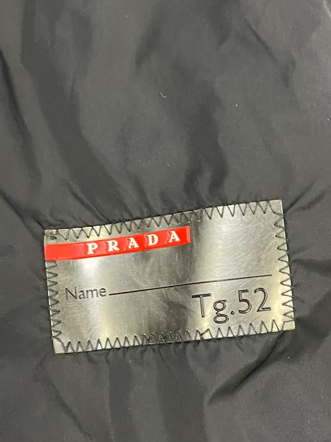 SS2000 Prada Biker Black Nylon Padded Jacket pjuieTG 10