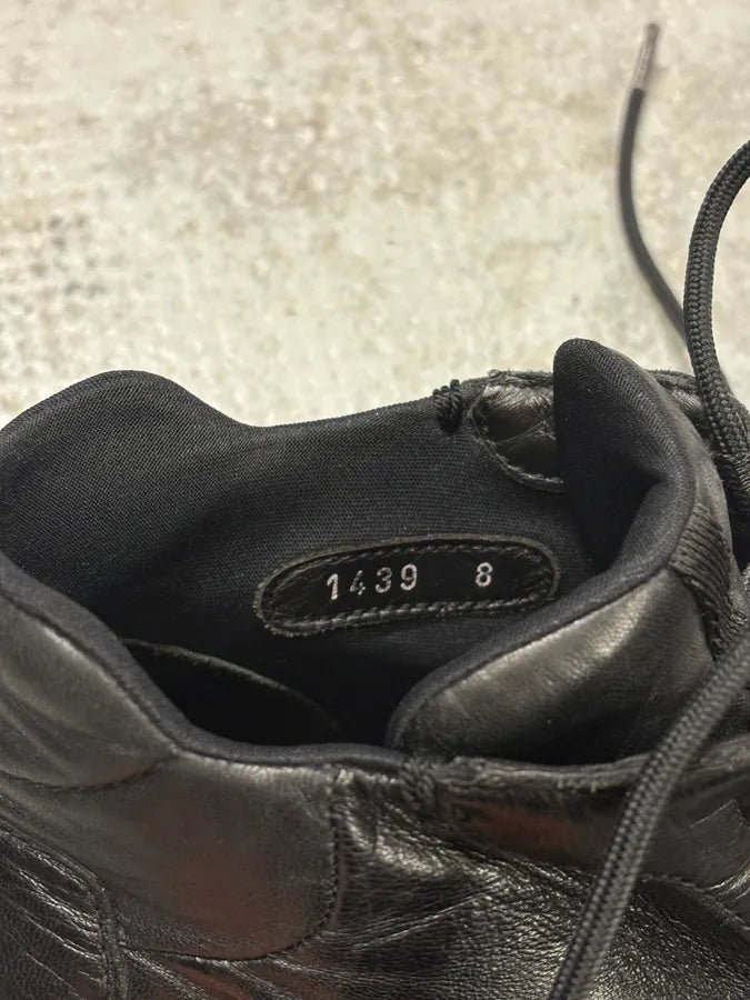 SS2000 Prada Black Leather High Sneakers ILhEUdx 9
