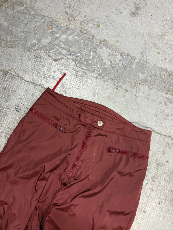 SS2000 Prada Bordeaux Padded Quilted Knee Patch Pants Nylon  LwdVKdX 4