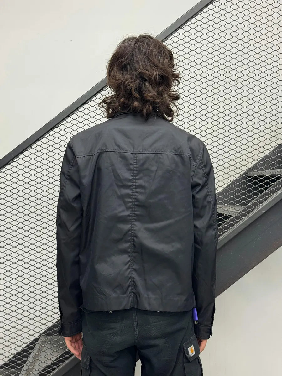 SS2000 Prada Navy Minimalist Zip-up Jacket tzlZXtA 2