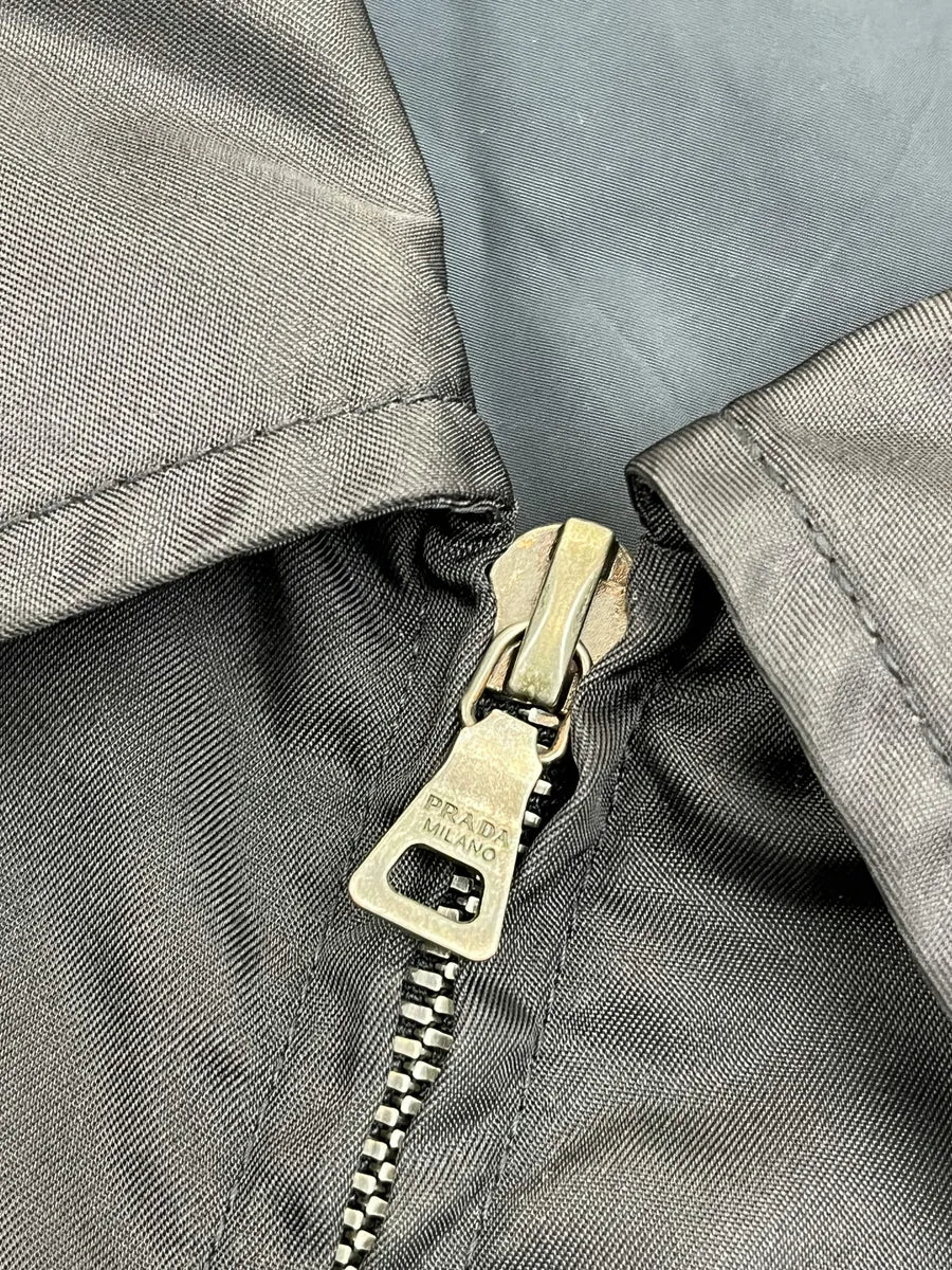 SS2000 Prada Navy Minimalist Zip-up Jacket tzlZXtA 9