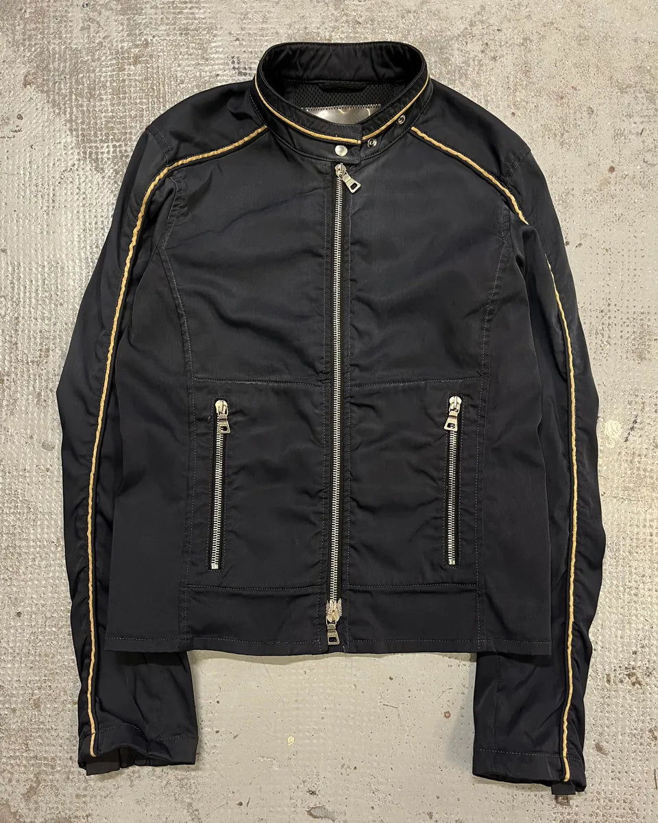 SS2000 Prada Navy Nylon Zip Sport Light Jacket lzWLUQC 3