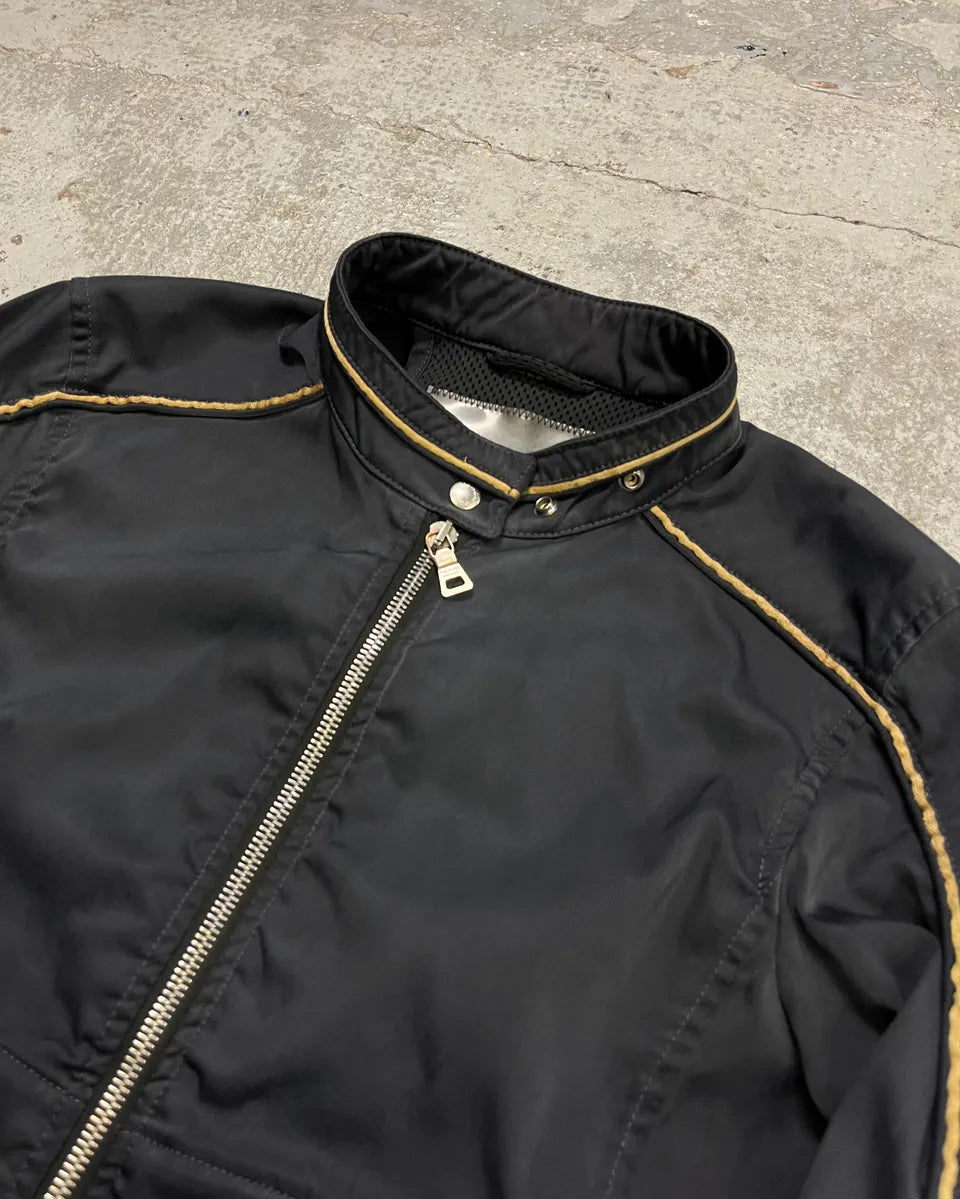 SS2000 Prada Navy Nylon Zip Sport Light Jacket lzWLUQC 4