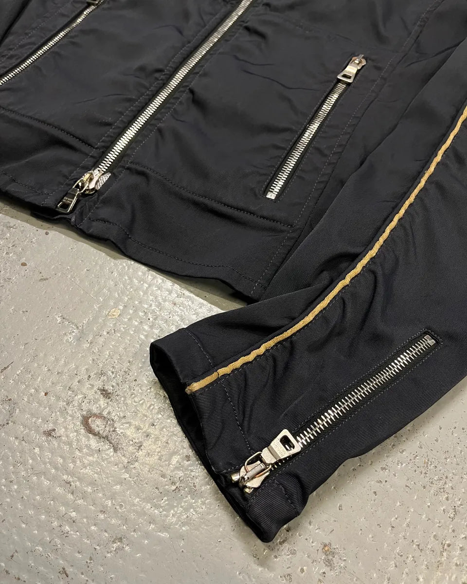 SS2000 Prada Navy Nylon Zip Sport Light Jacket lzWLUQC 5