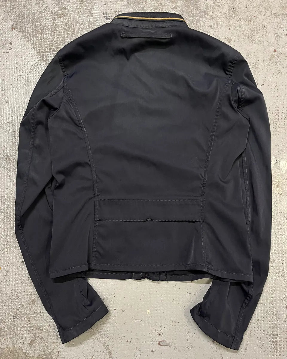 SS2000 Prada Navy Nylon Zip Sport Light Jacket lzWLUQC 7