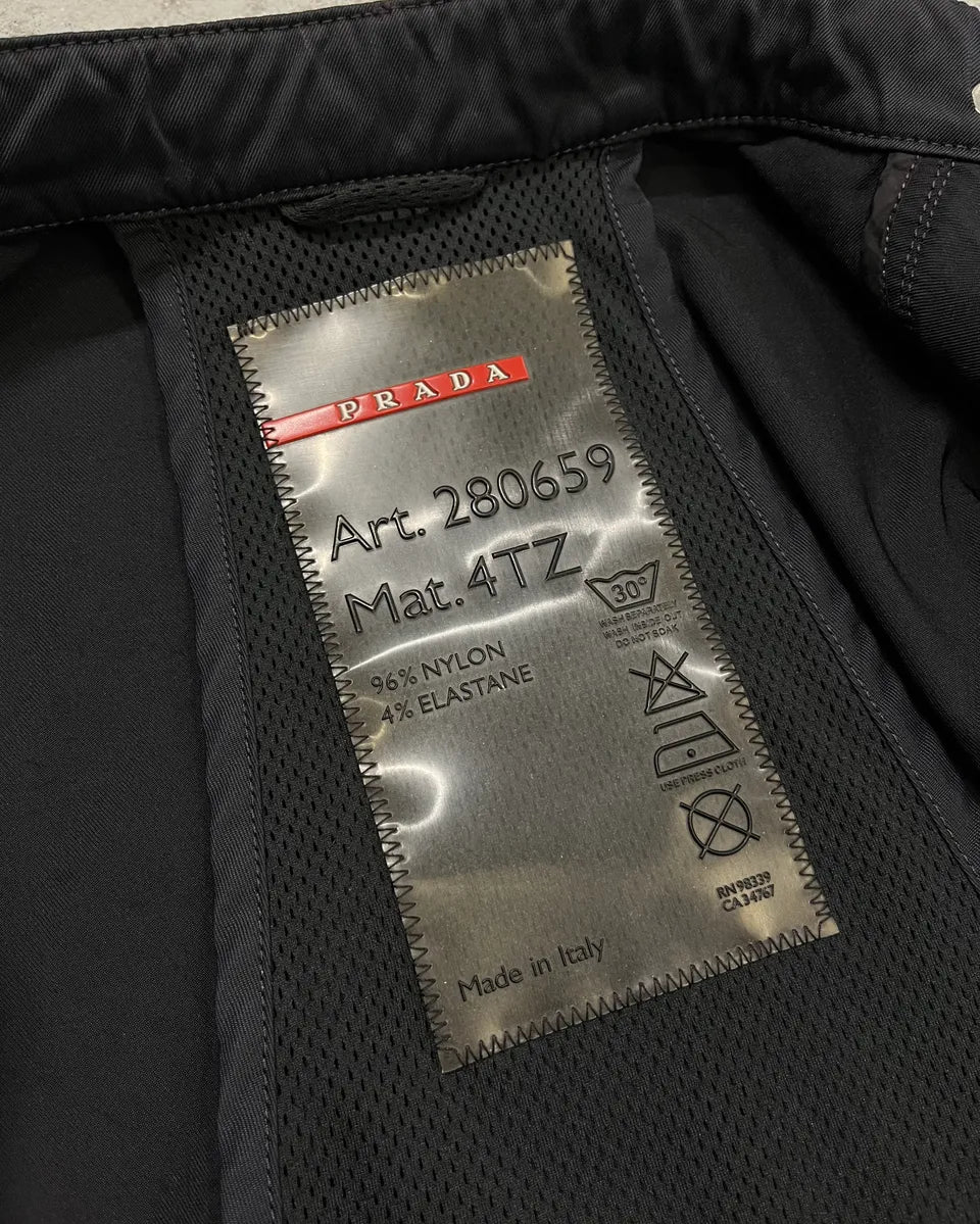 SS2000 Prada Navy Nylon Zip Sport Light Jacket lzWLUQC 9