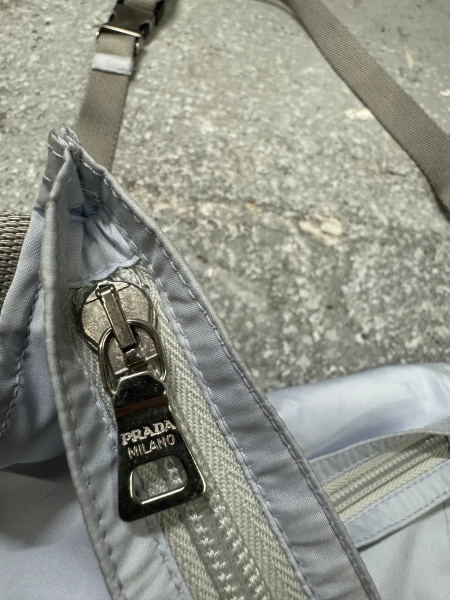 SS2000 Prada Nylon Linea Rossa Tactical Blue Bag iwFZHrW 2