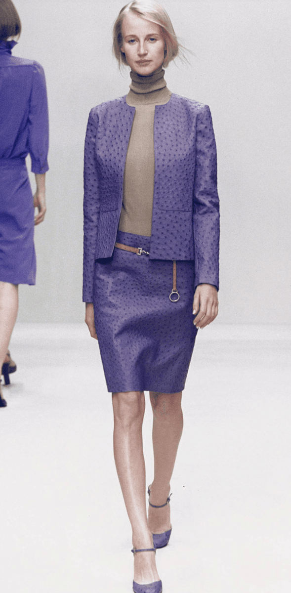 SS2000 Prada Purple Ostrich Leather Jacket xGVxCUU 1