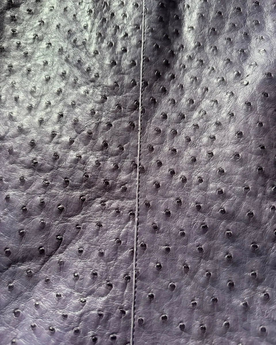 SS2000 Prada Purple Ostrich Leather Jacket xGVxCUU 3