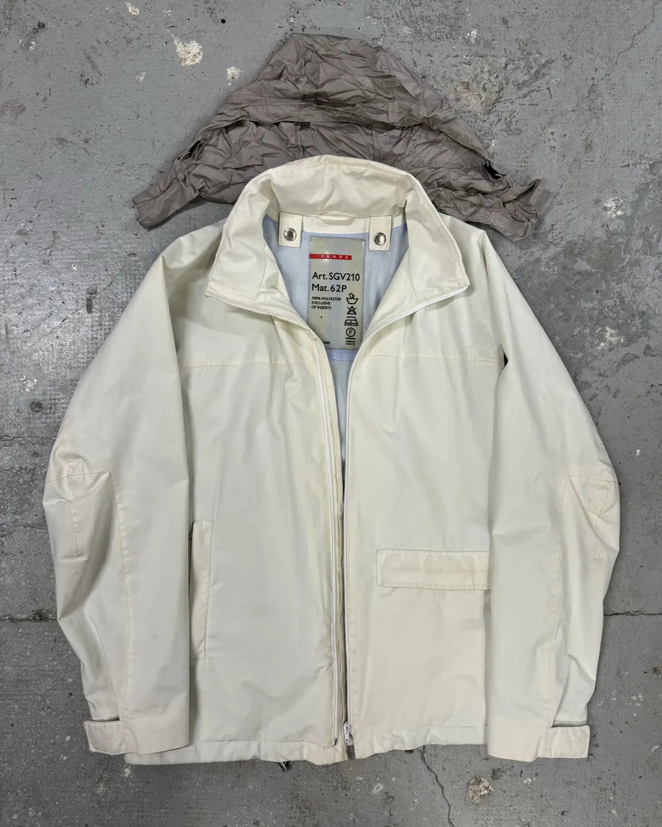 SS2000 Prada White Sport Convertible Jacket/Bag FDMRtCx 0