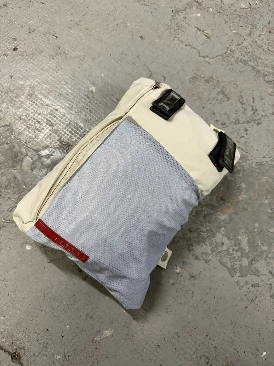 SS2000 Prada White Sport Convertible Jacket/Bag FDMRtCx 2