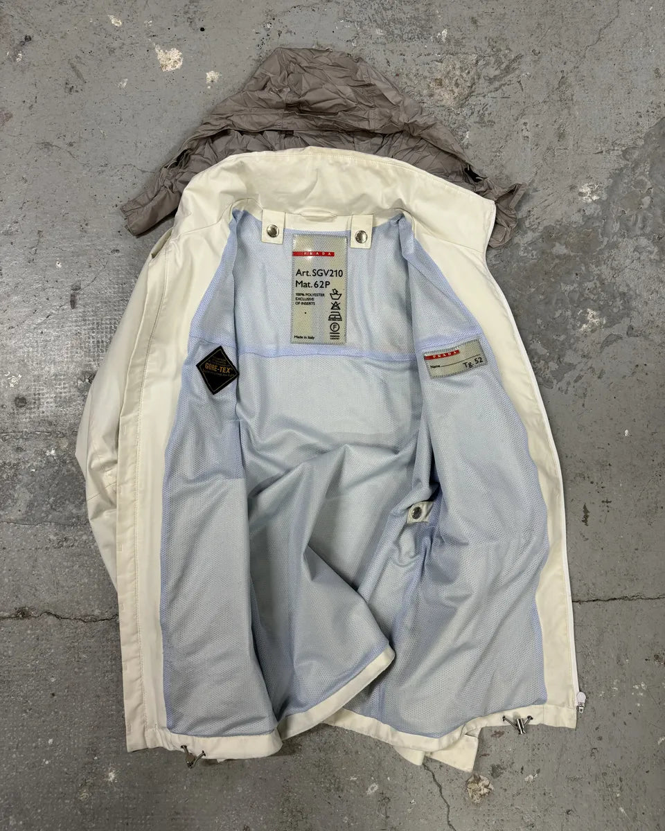 SS2000 Prada White Sport Convertible Jacket/Bag FDMRtCx 7