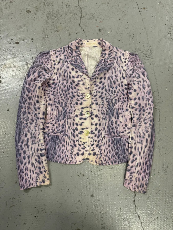 SS2000 Roberto Cavalli Pink Leopard Blazer Jacket NGsvDLL 0