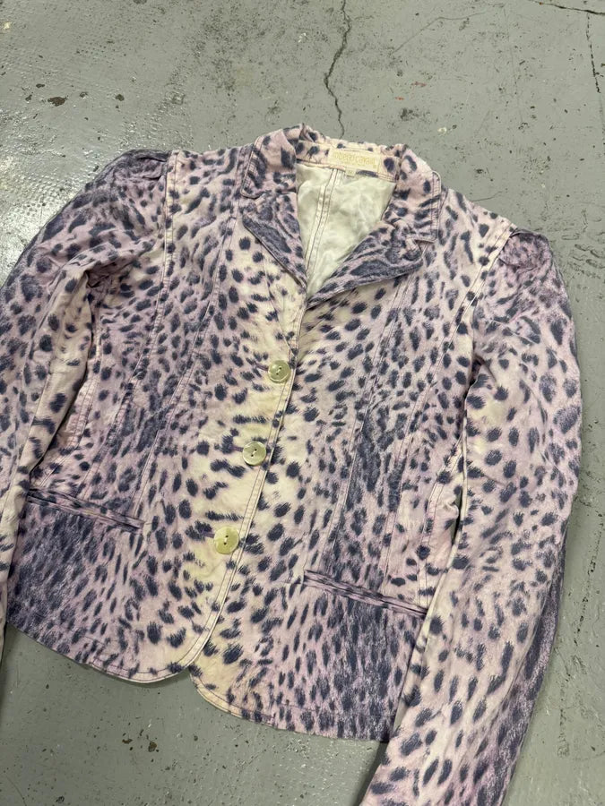 SS2000 Roberto Cavalli Pink Leopard Blazer Jacket NGsvDLL 4