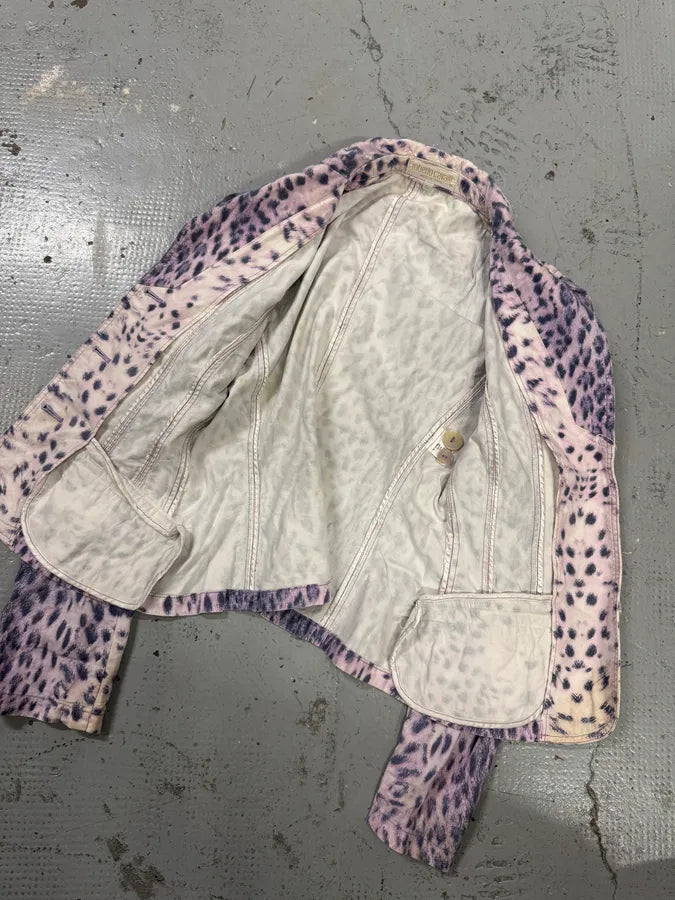 SS2000 Roberto Cavalli Pink Leopard Blazer Jacket NGsvDLL 6