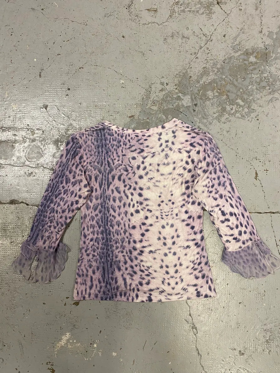 SS2000 Roberto Cavalli Pink Leopard Top IPrjMNz 3
