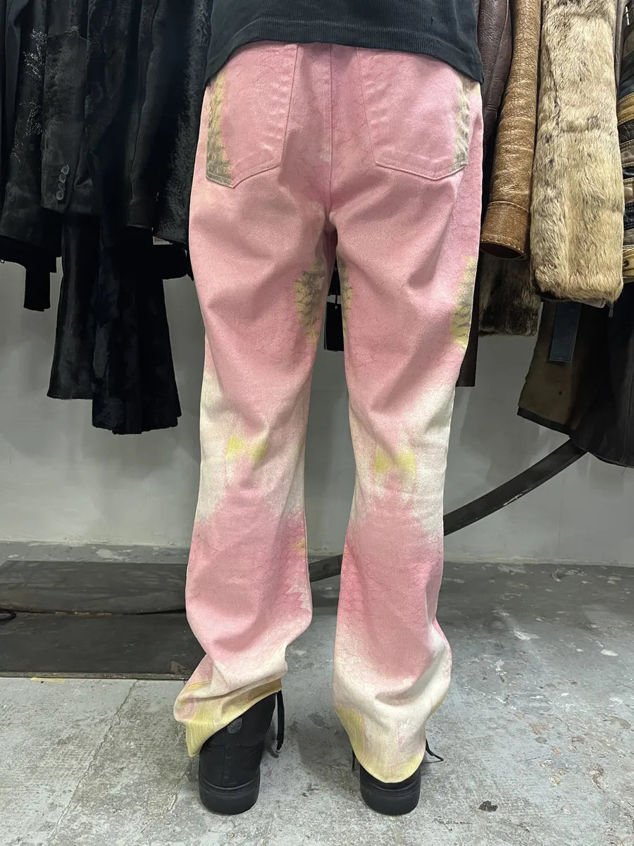 SS2001 Cavalli Pink Hybrid Snakeskin Bees Pants (M) eUcJQUJ 3