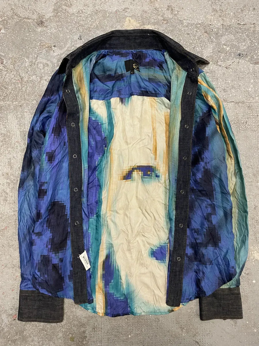 SS2001 Cavalli Pixelized Art Shirt EclHqZI 4