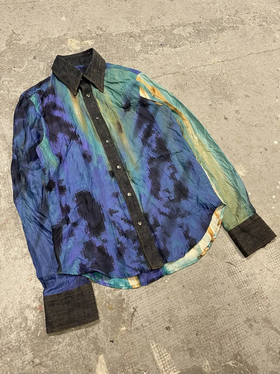 SS2001 Cavalli Pixelized Art Shirt EclHqZI 5