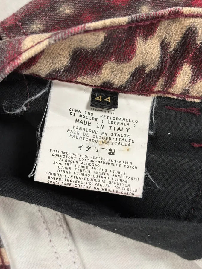 SS2001 Cavalli Psychedelic Red White Skirt ukgFUZT 10