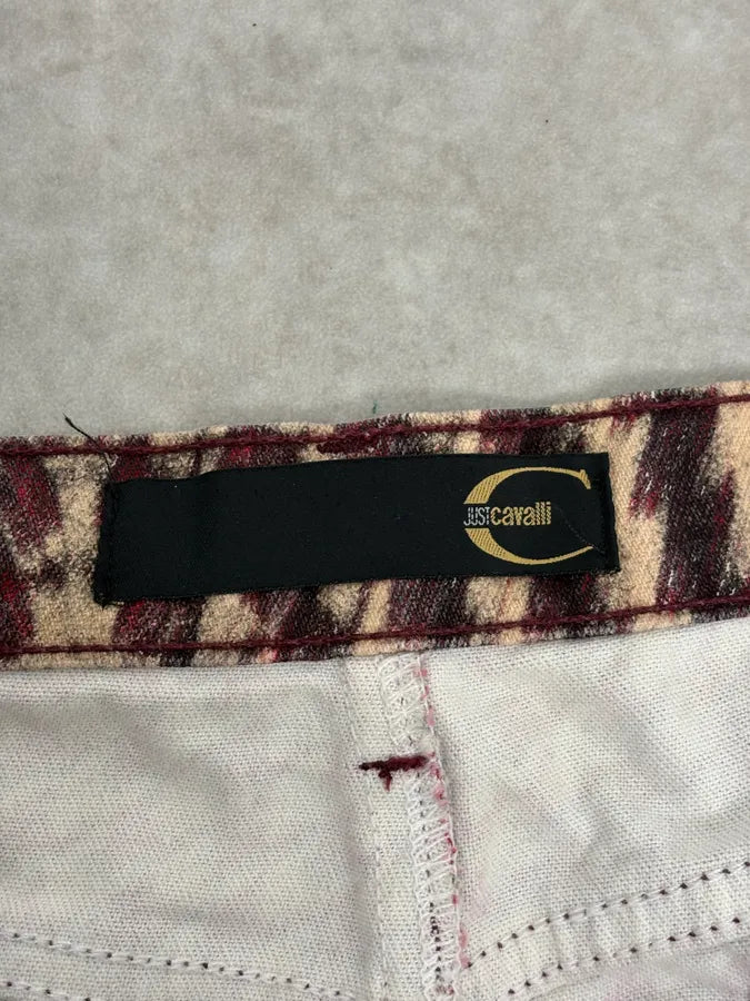 SS2001 Cavalli Psychedelic Red White Skirt ukgFUZT 9