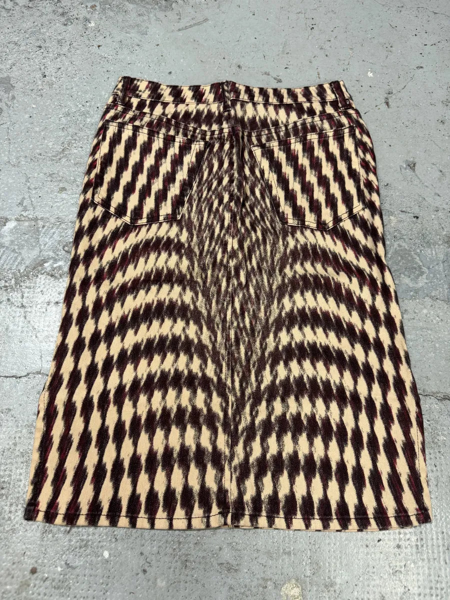 SS2001 Cavalli Psycho Pixel Lava Vision Skirt WRAwGrL 1