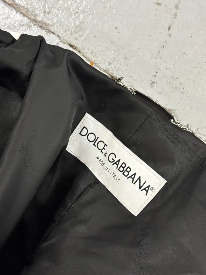 SS2001 Dolce & Gabbana Biker Superstar Black & White Leather Jacket uAhjboz 8