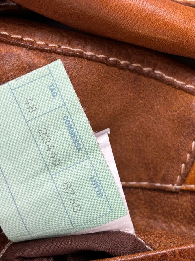 SS2001 Dolce & Gabbana Brown Patchwork Leather Denim Jacket TLXttoM 15