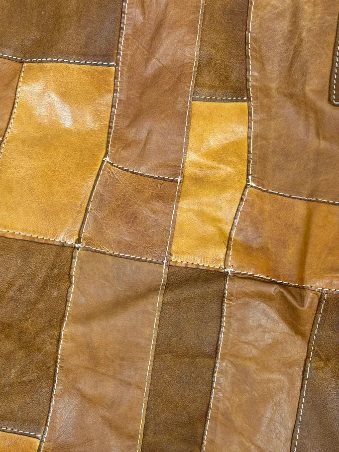 SS2001 Dolce & Gabbana Brown Patchwork Leather Denim Jacket TLXttoM 11