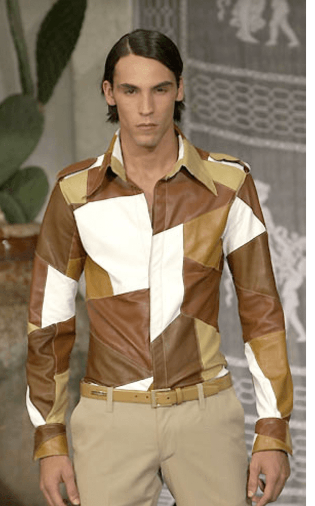 SS2001 Dolce & Gabbana Patchwork Leather Shirt Jacket nkSCIaJ 1