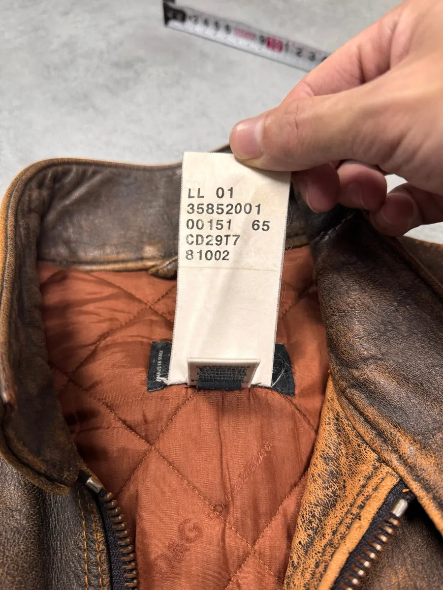 SS2001 Dolce & Gabbana Rodeo Studded Aged Leather Jacket (M) 8