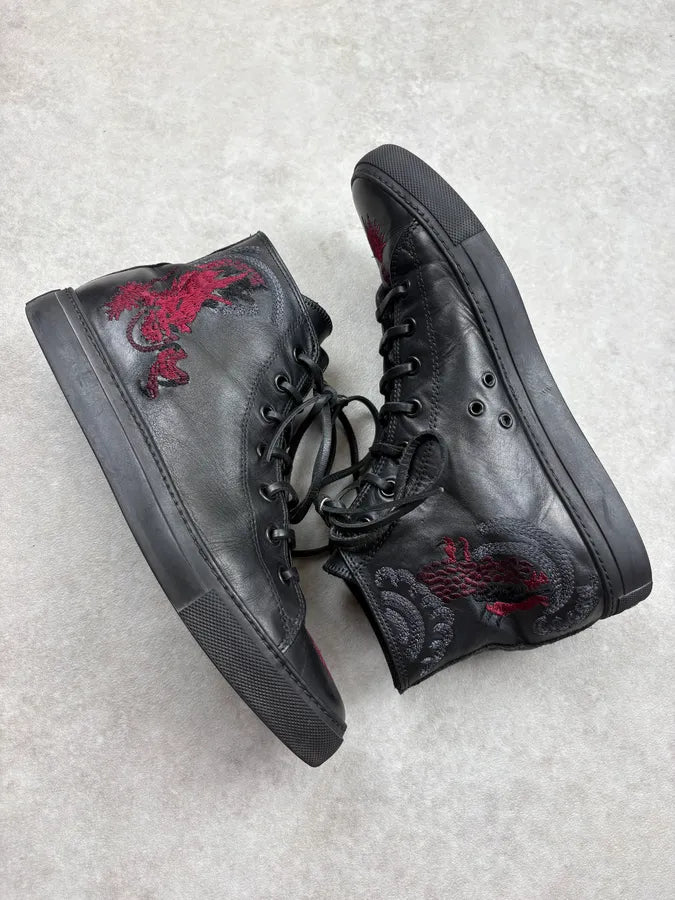 SS2001 Gucci Dragon Black High Sneakers by Tom Ford qiCYEWM 5