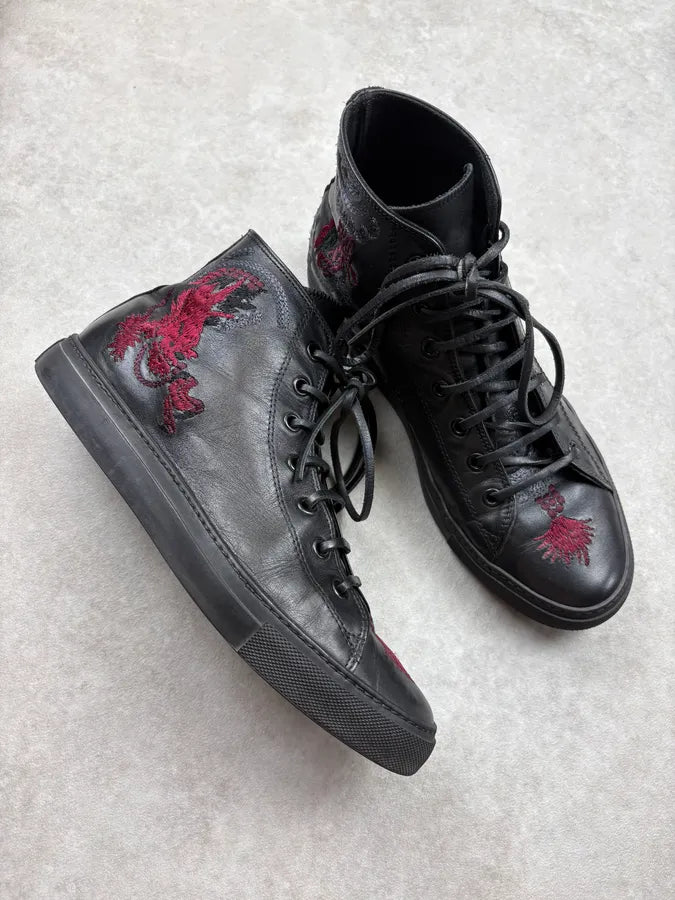 SS2001 Gucci Dragon Black High Sneakers by Tom Ford qiCYEWM 4