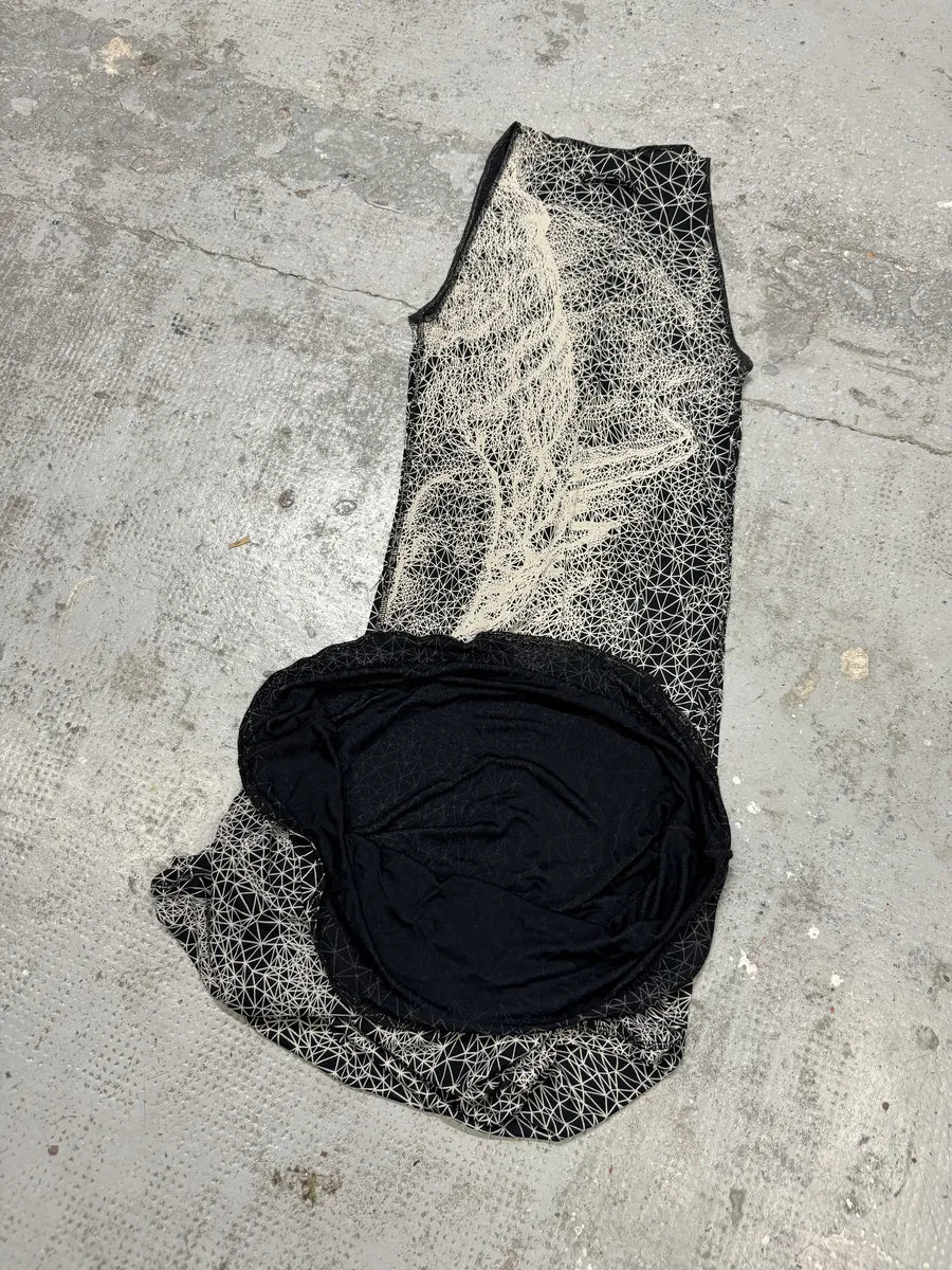 SS2001 Jean Paul Gaultier Constellation Galaxy Illusion Long Dress JGoiNTA 6