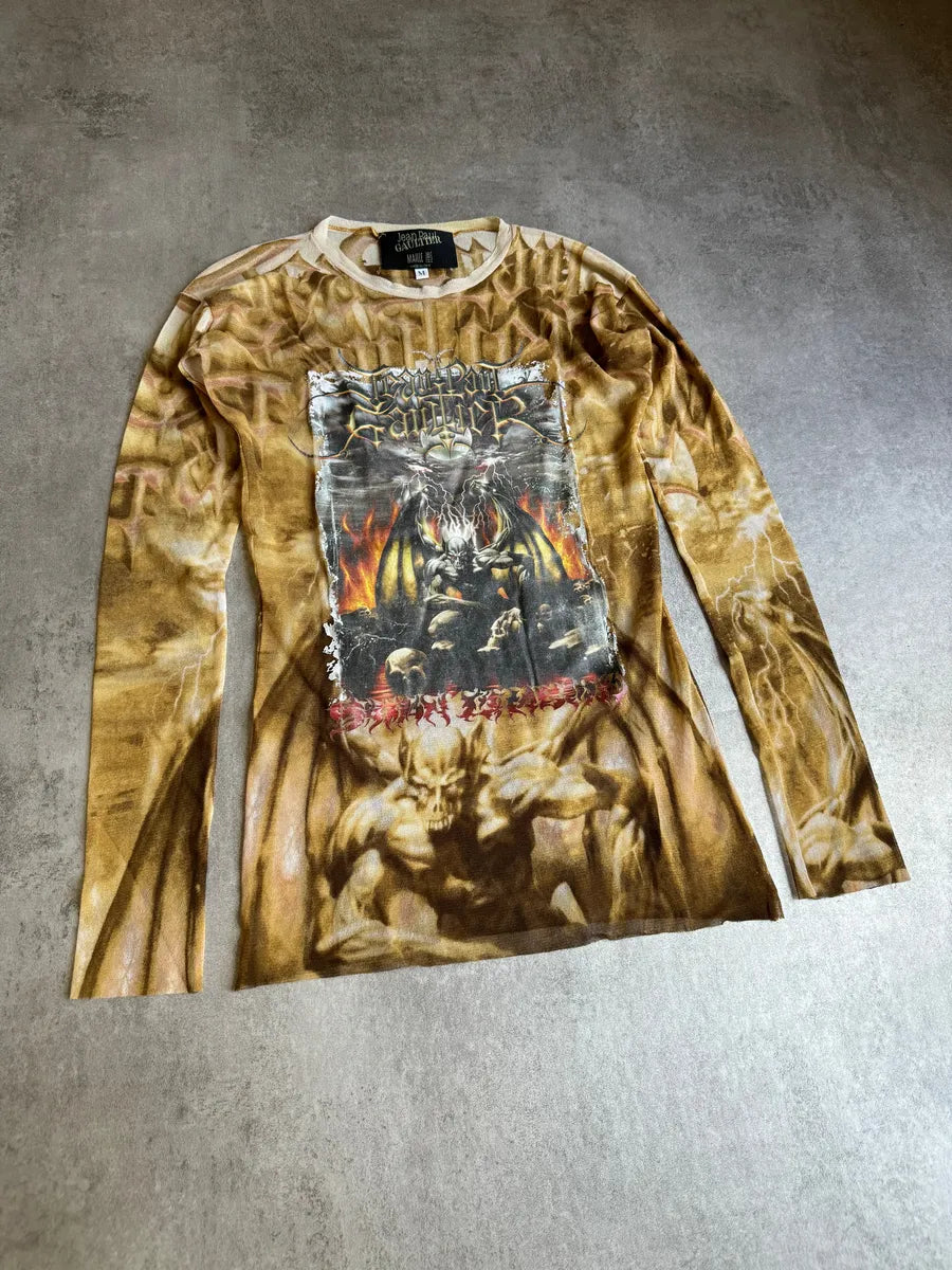 SS2001 Jean Paul Gaultier Double Satan Mesh Top EGtwIHv 10