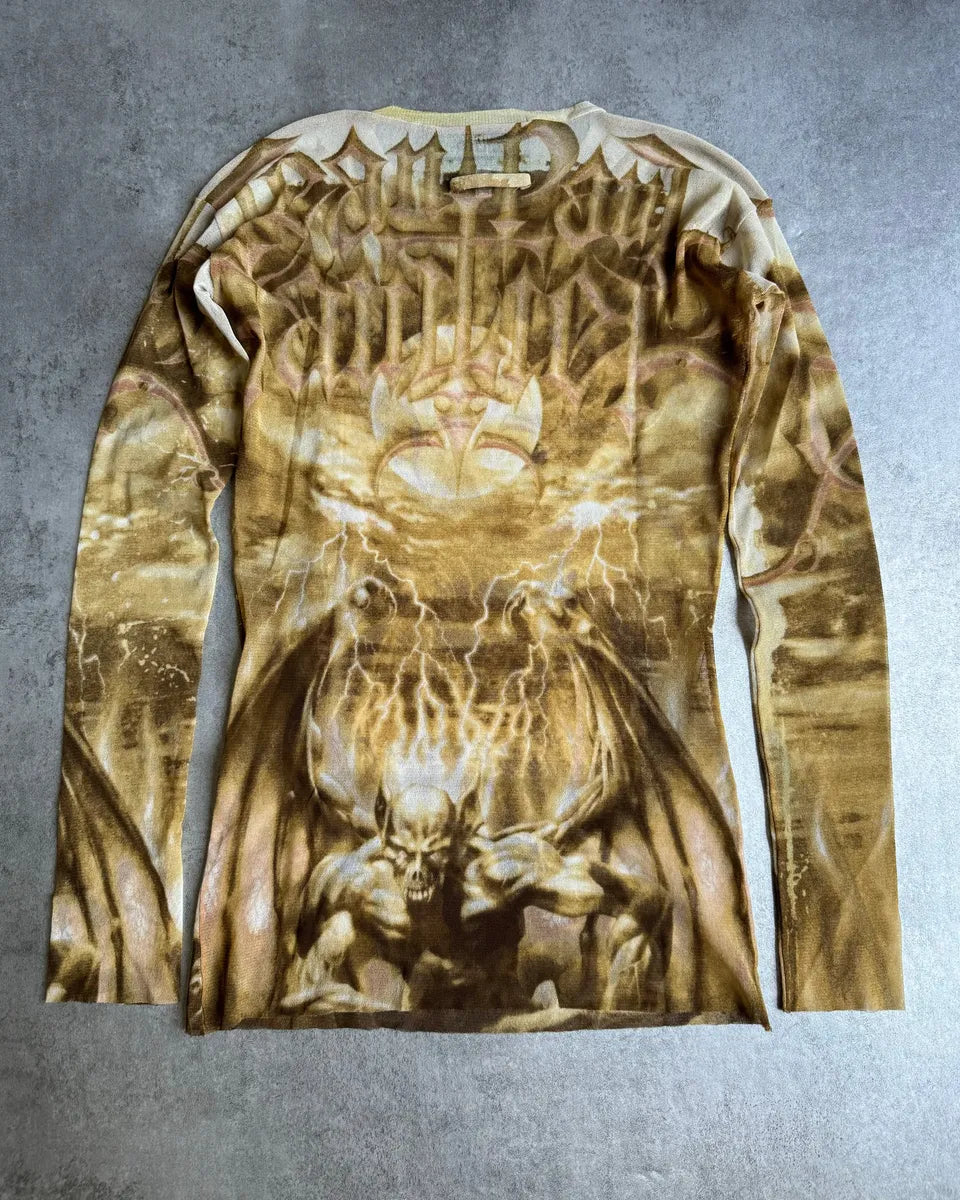 SS2001 Jean Paul Gaultier Double Satan Mesh Top EGtwIHv 2