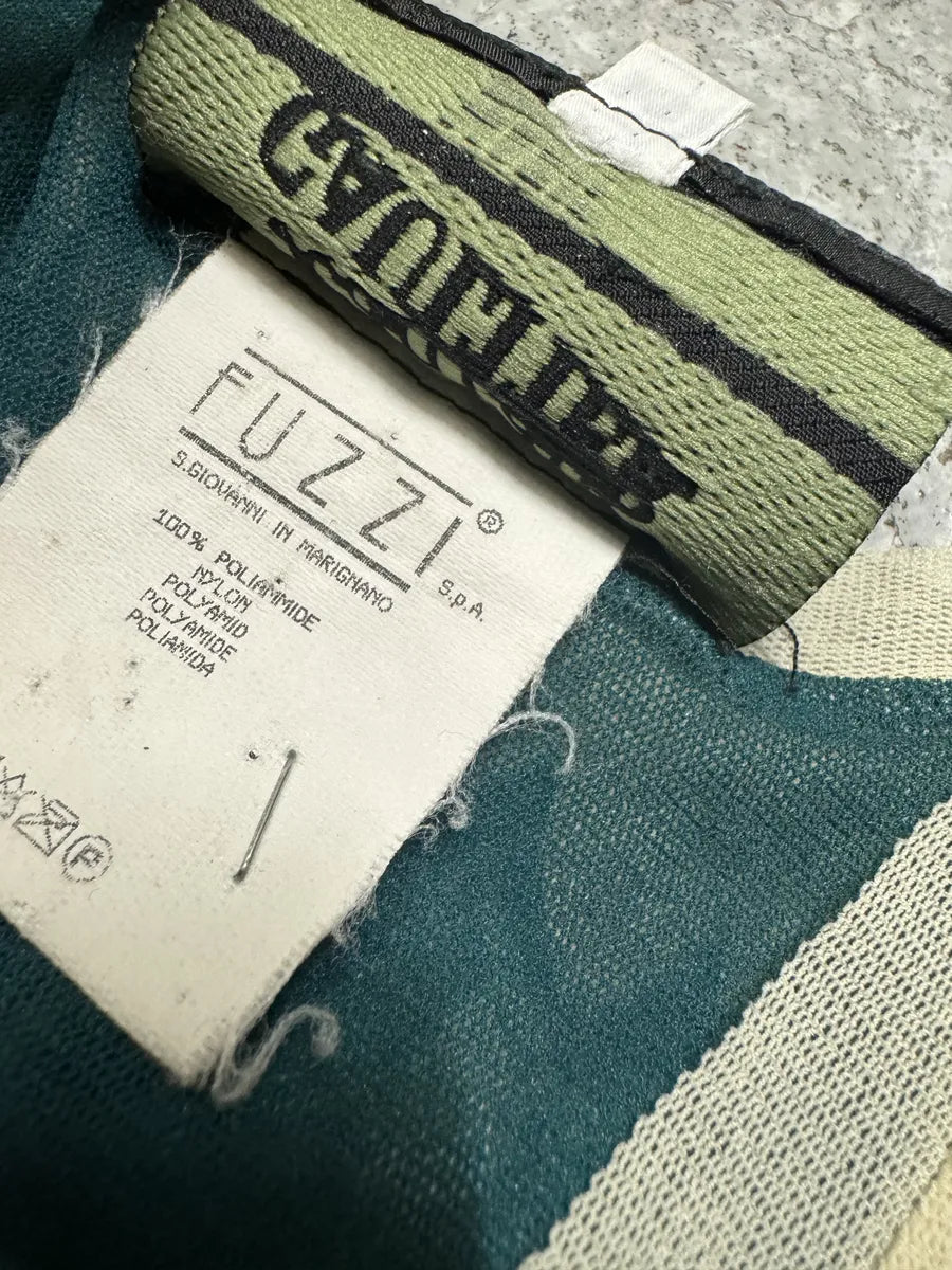 SS2001 Jean Paul Gaultier Satanic Gargoyle Blue Mesh Dress & Sarong  VUECnqW 11