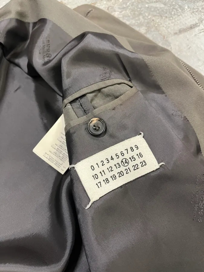 SS2001 Maison Martin Margiela Taupe Buttoned Jacket xXdaLiJ 8