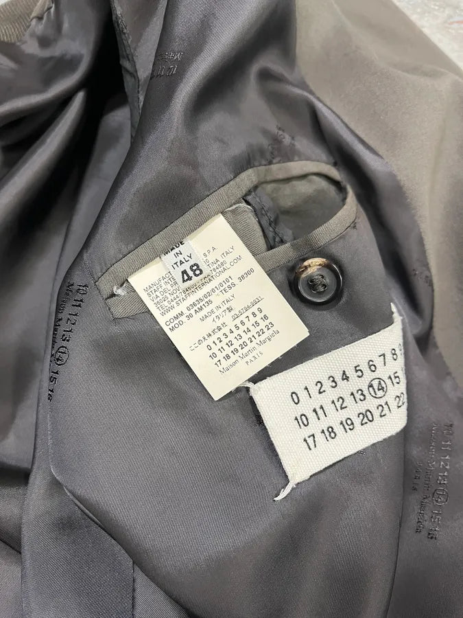 SS2001 Maison Martin Margiela Taupe Buttoned Jacket xXdaLiJ 9