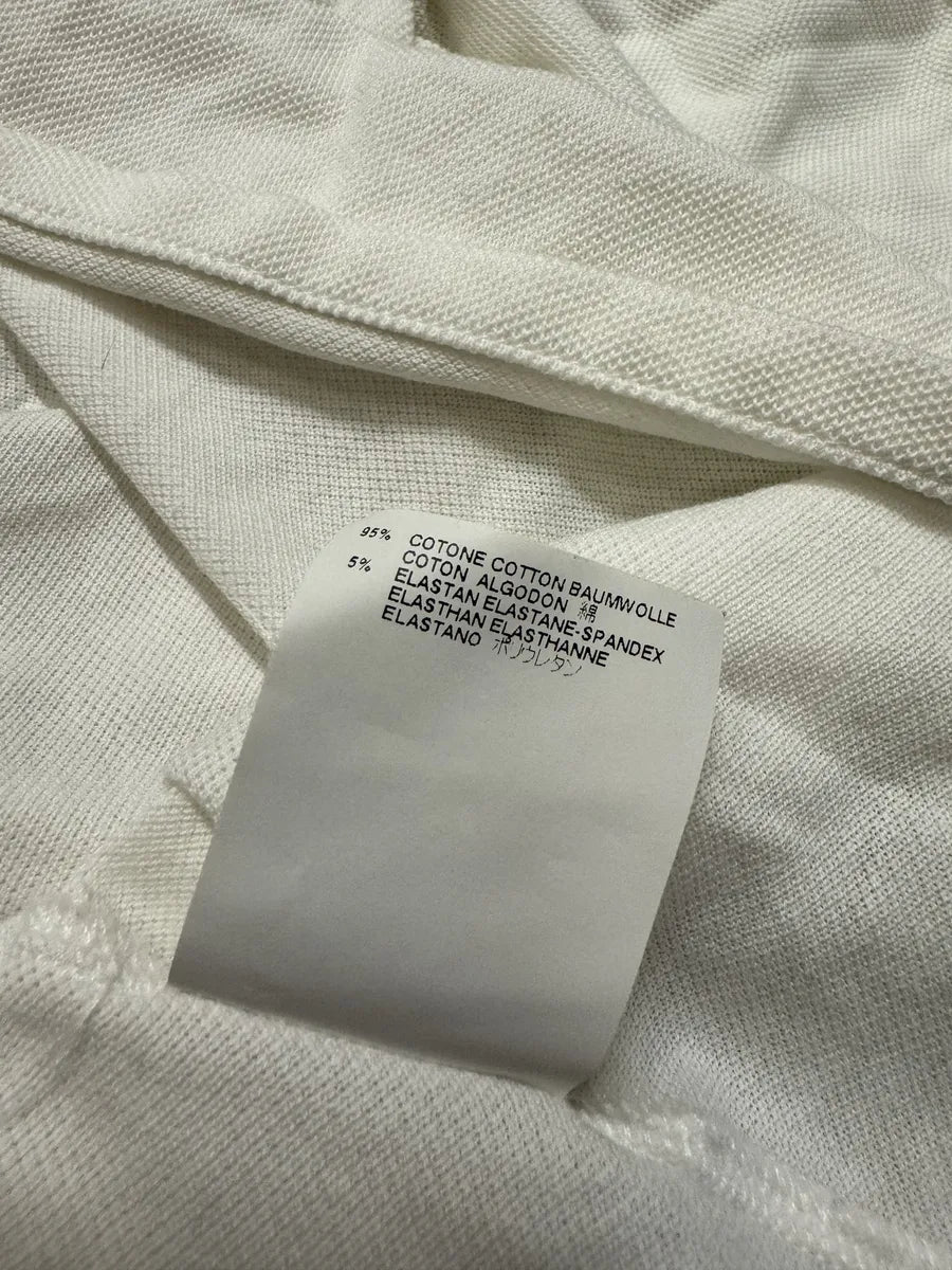SS2001 Maison Martin Margiela White Snakeskin Print Henley T-Shirt cbzhNSt 11