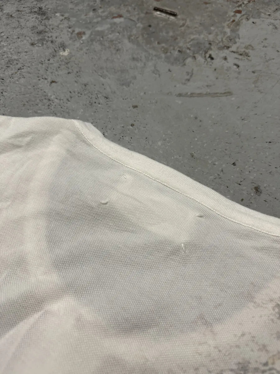 SS2001 Maison Martin Margiela White Snakeskin Print Henley T-Shirt cbzhNSt 6