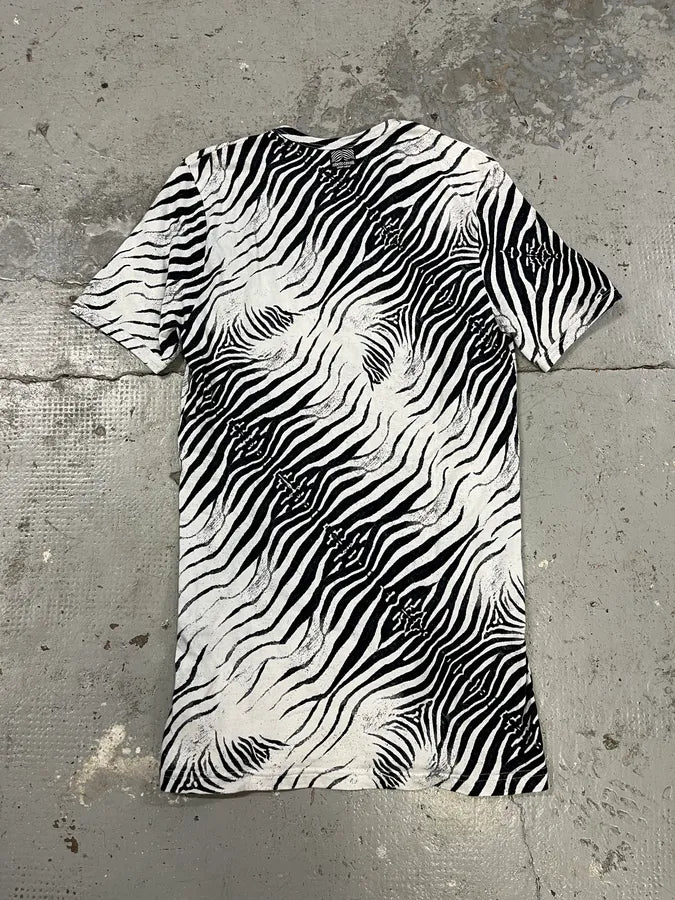 SS2001 Roberto Cavalli Black & White Zebra Savage Tee-Shirt qUAVppJ 3