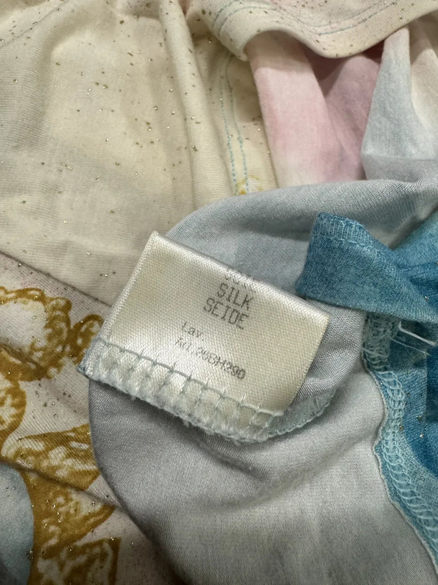 SS2001 Roberto Cavalli Blue Desi Princess Eye Top (S) RXzZQpS 7
