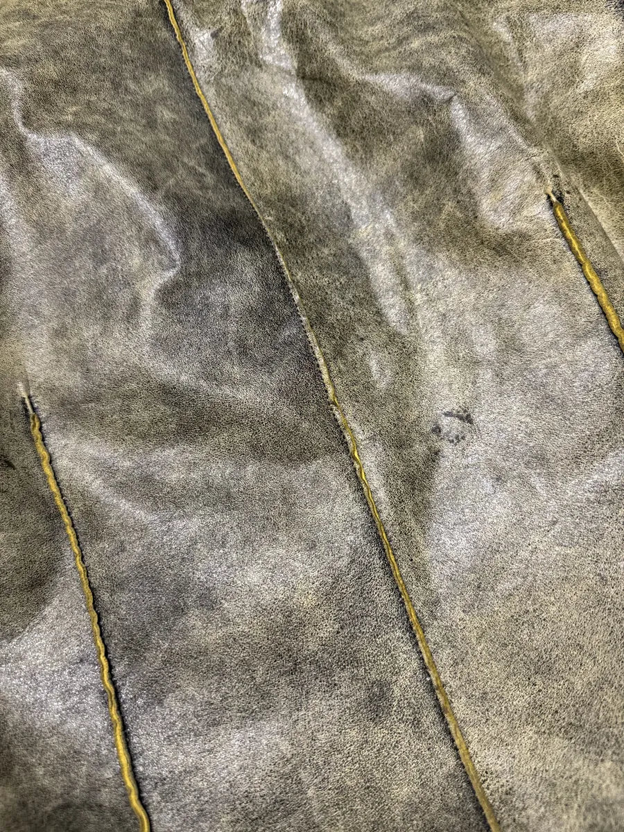 SS2001 Roberto Cavalli Gold Leather Asymmetrical Biker Jacket VNqxLIl 5